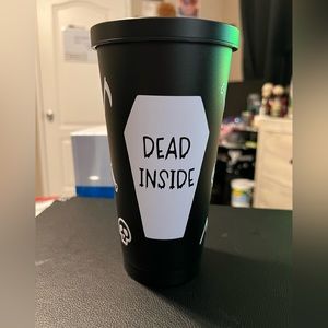 Handmade Halloween Tumbler. Includes stainless steel straw.